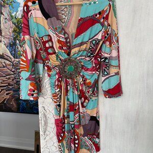 SKY Brand Vintage Top with Medallion Silk Knit Size Medium